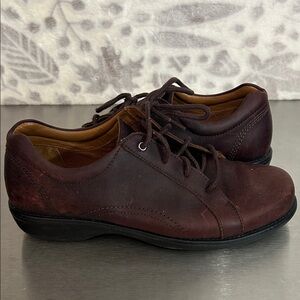 Red Wing 4173 brown leather lace-up comfort work shoes. Sz 8.5 wide